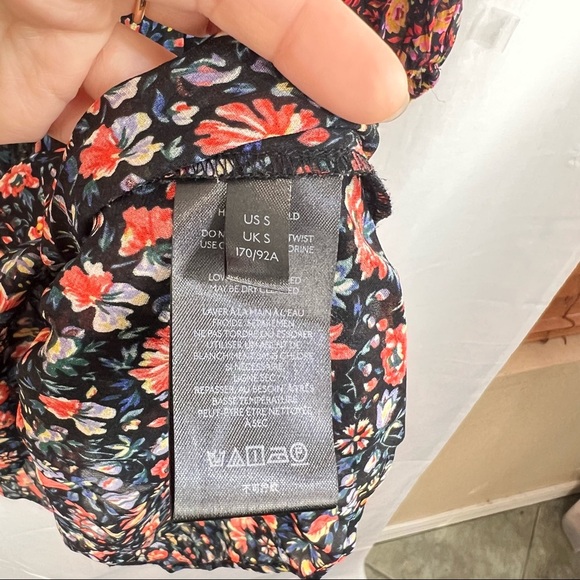 NWOT Anthropologie Floral Boho Sheer Ruffle Helene Tunic Dress Sz S Cottagecore - Picture 9 of 14